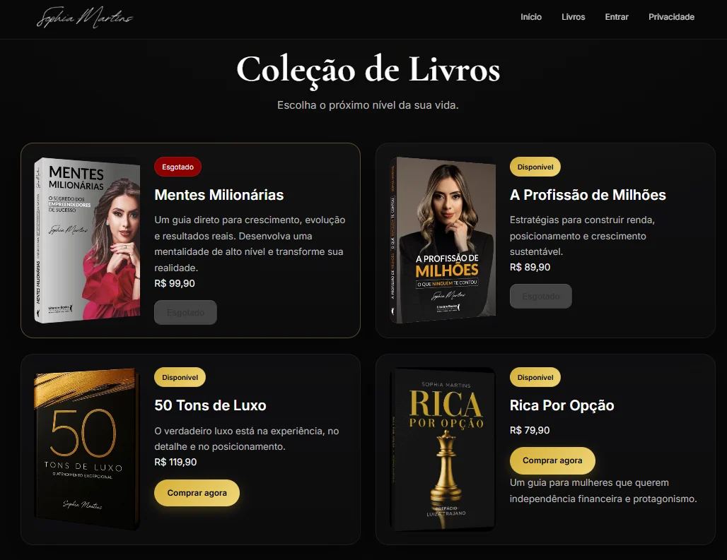 Projeto Sophia Martins Livros