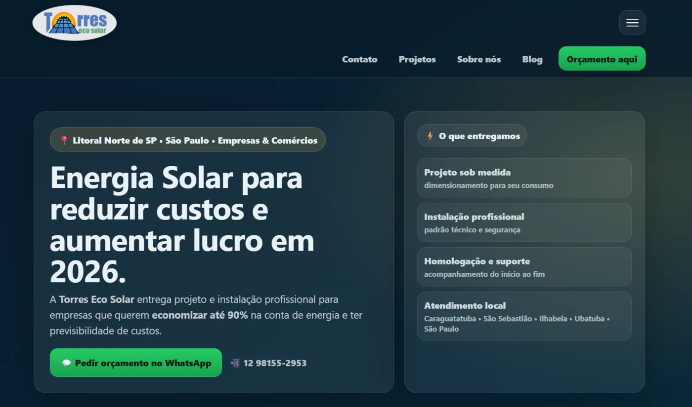 Projeto Torres Eco Solar